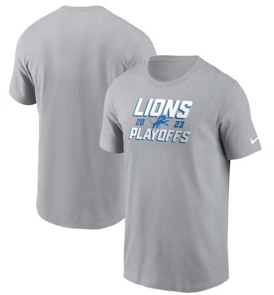 Men's Detroit Lions Gray 2023 Playoffs Iconic T-Shirt,We sell and wholesale Men's Detroit Lions Gray 2023 Playoffs Iconic T-Shirt on line form chian!